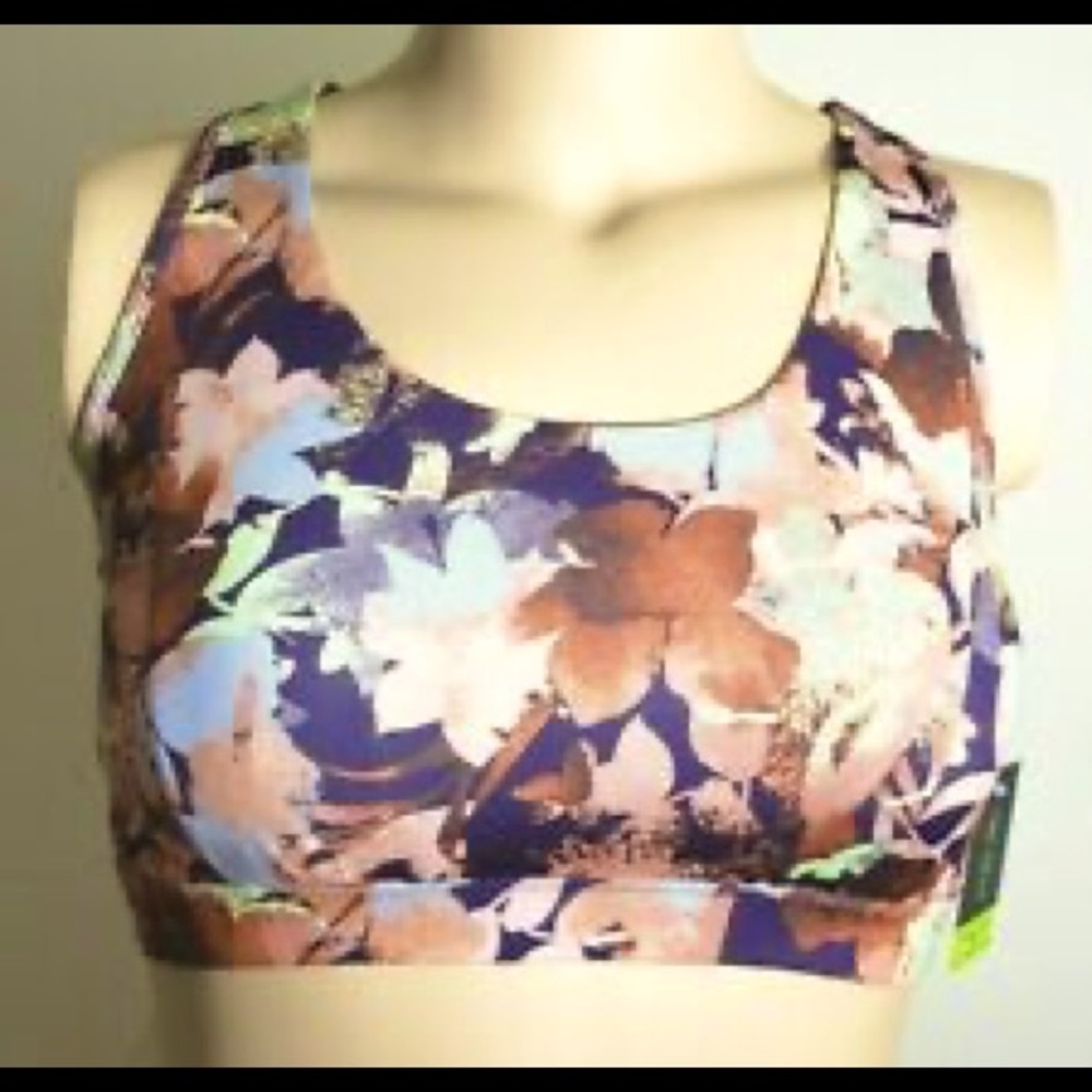 NWT Tek Gear Abstract Print Sports Bra - Large